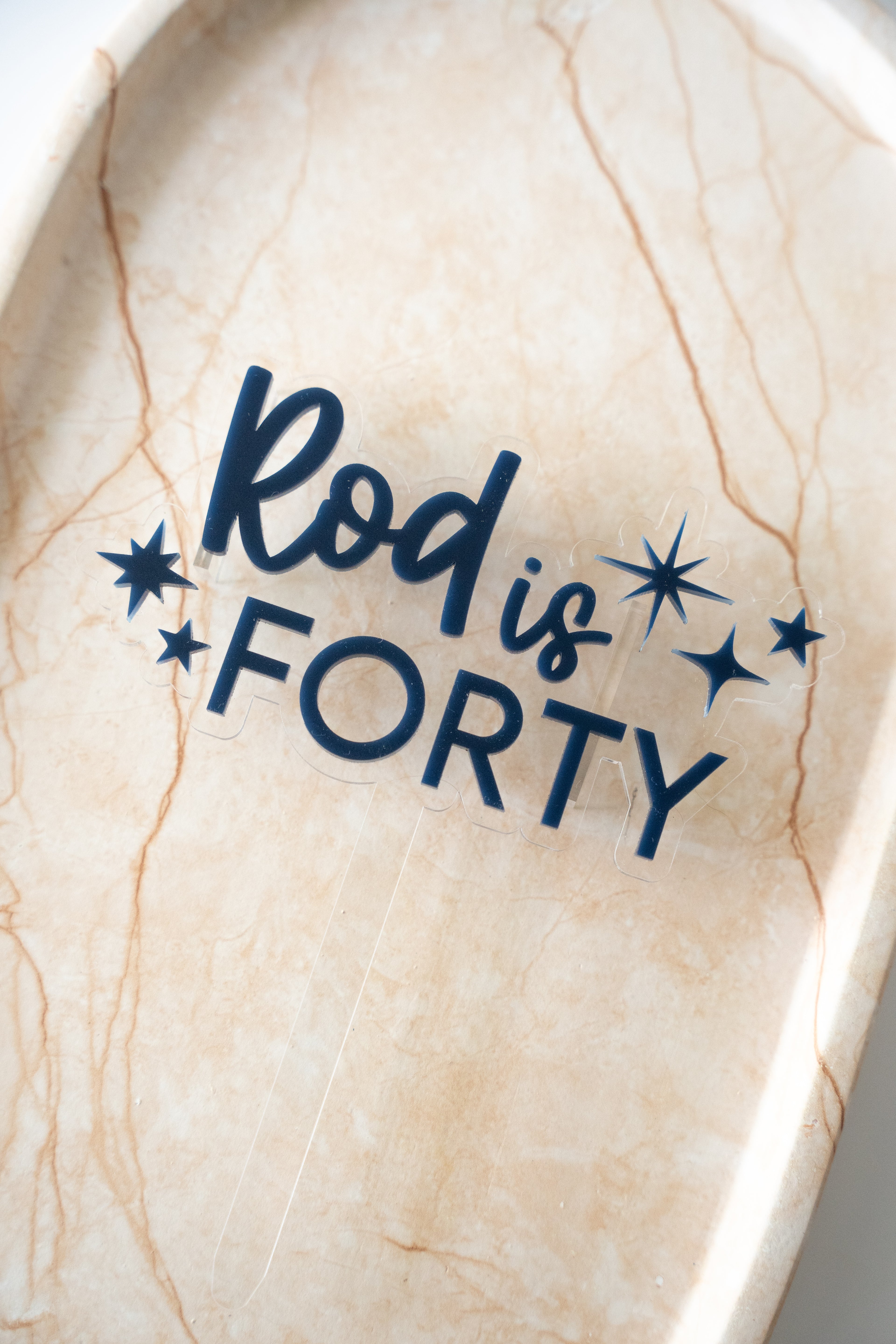 Cake Topper (Mirror/Colour on Clear)