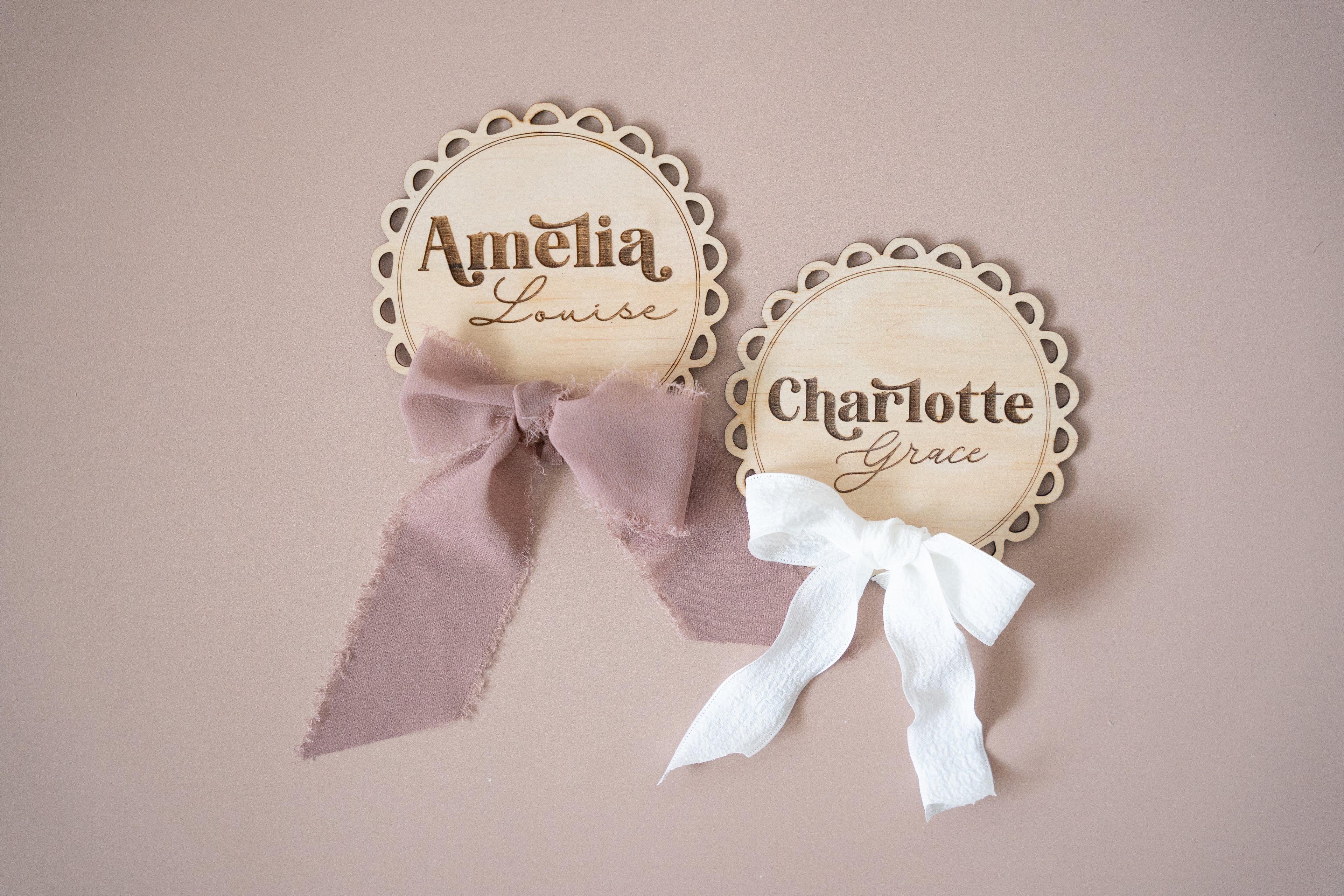 Scallop edge Name Plaque