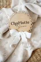 Scallop edge Name Plaque