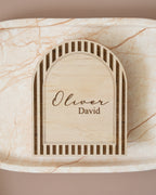 Striped Arch Name Sign