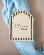 Striped Arch Name Sign