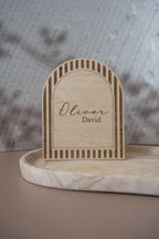 Striped Arch Name Sign