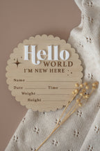 'Hello World' Baby Announcement plaque