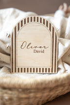 Striped Arch Name Sign