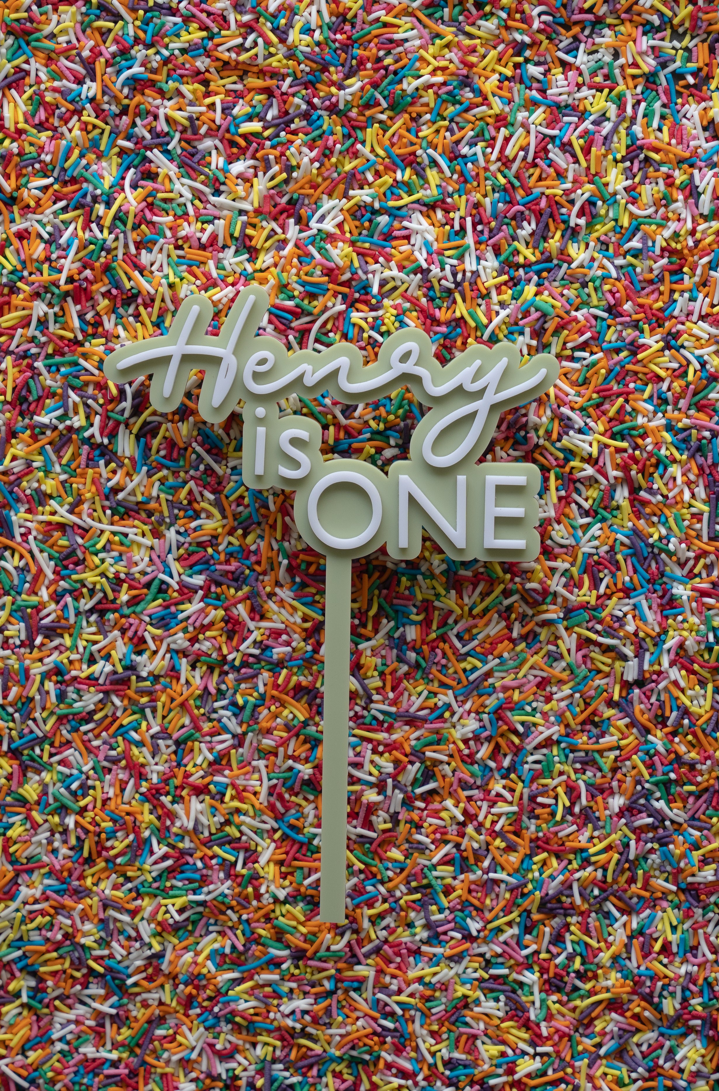 Cake topper (Acrylic on Acrylic)