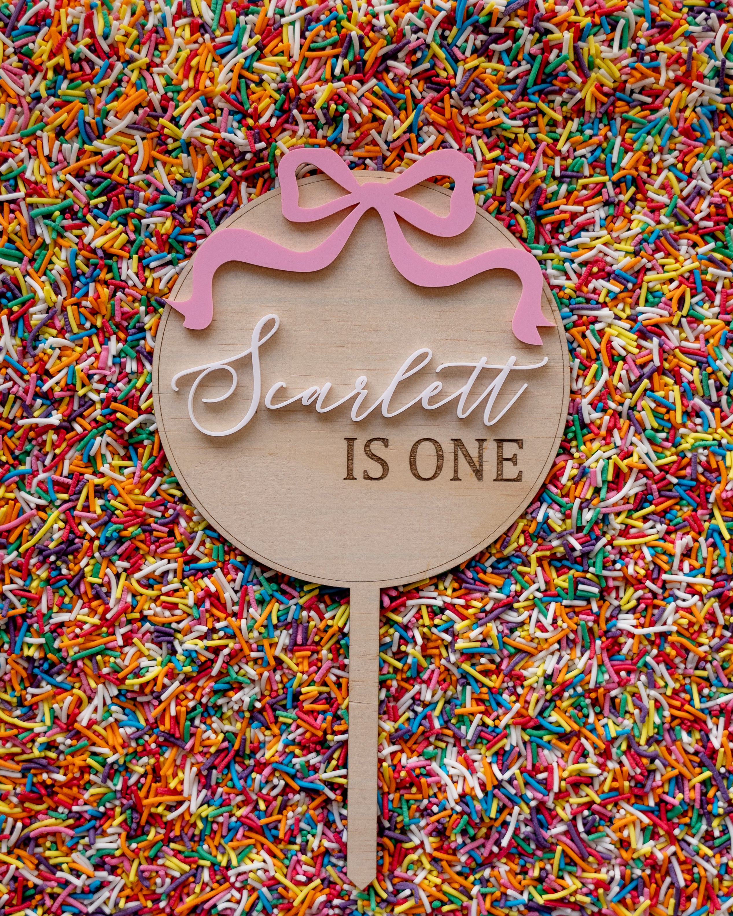 BOWtiful Birthday cake topper