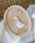 Silly Goose Baby Announcement Plaque