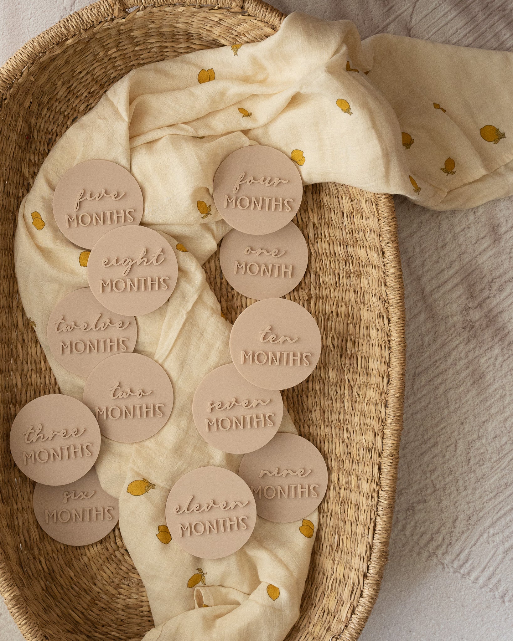 Acrylic Milestone discs (Neutral)