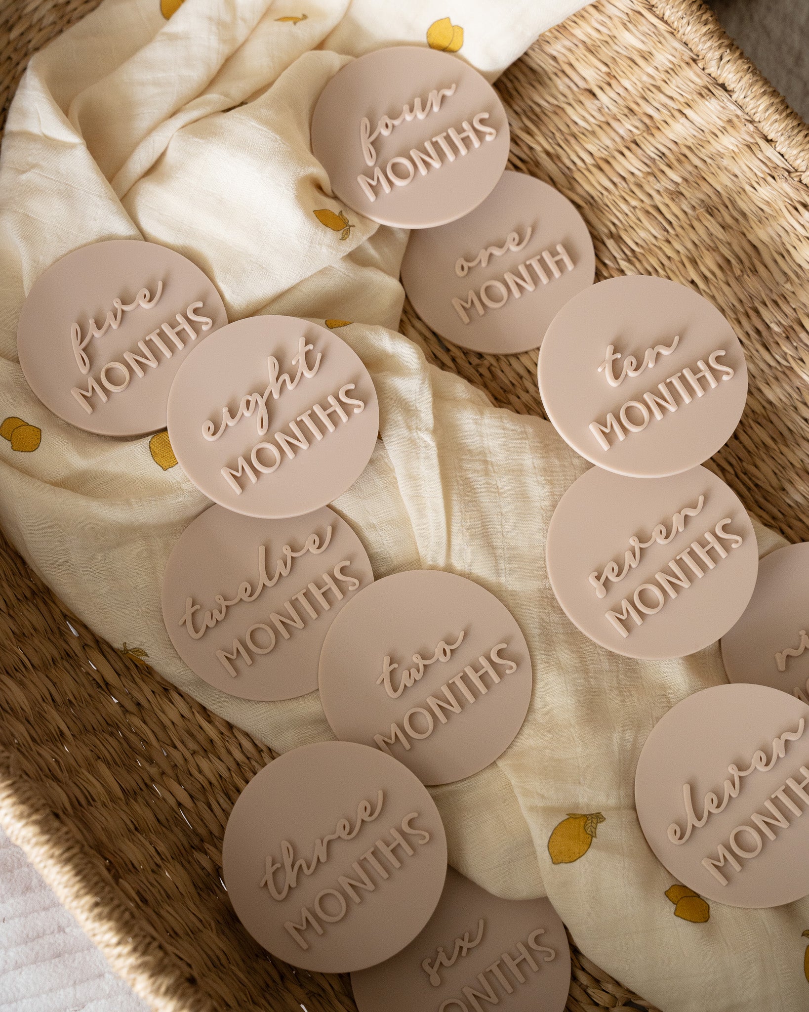 Acrylic Milestone discs (Neutral)