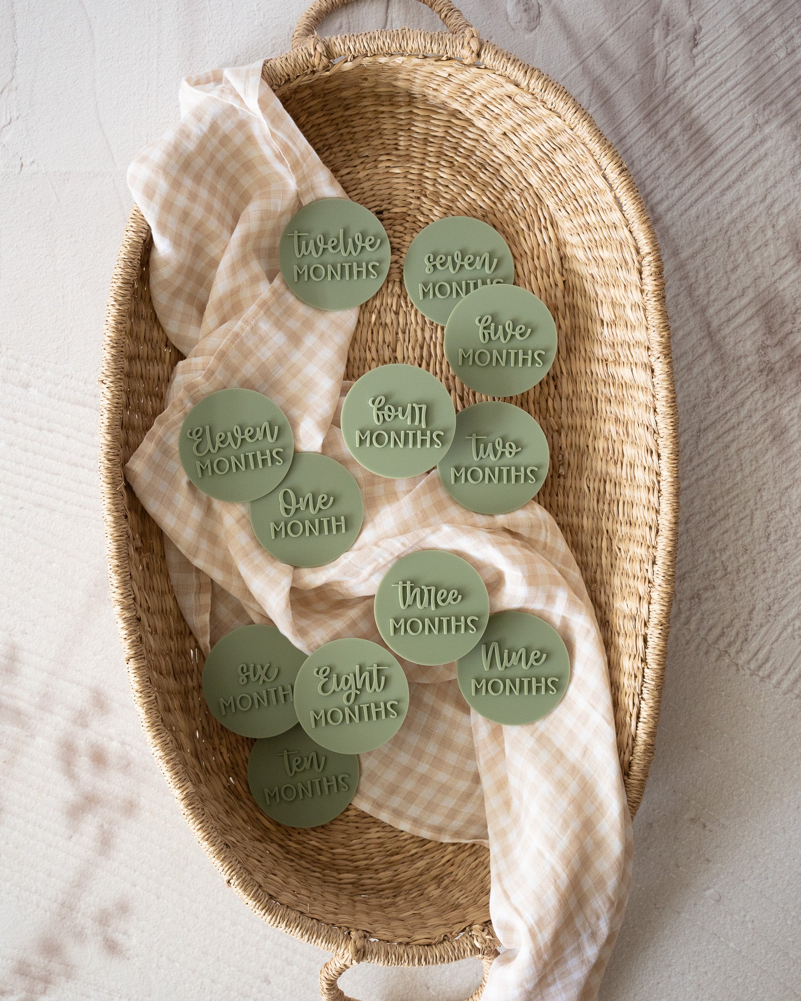 Acrylic Milestone discs (Playful Font)