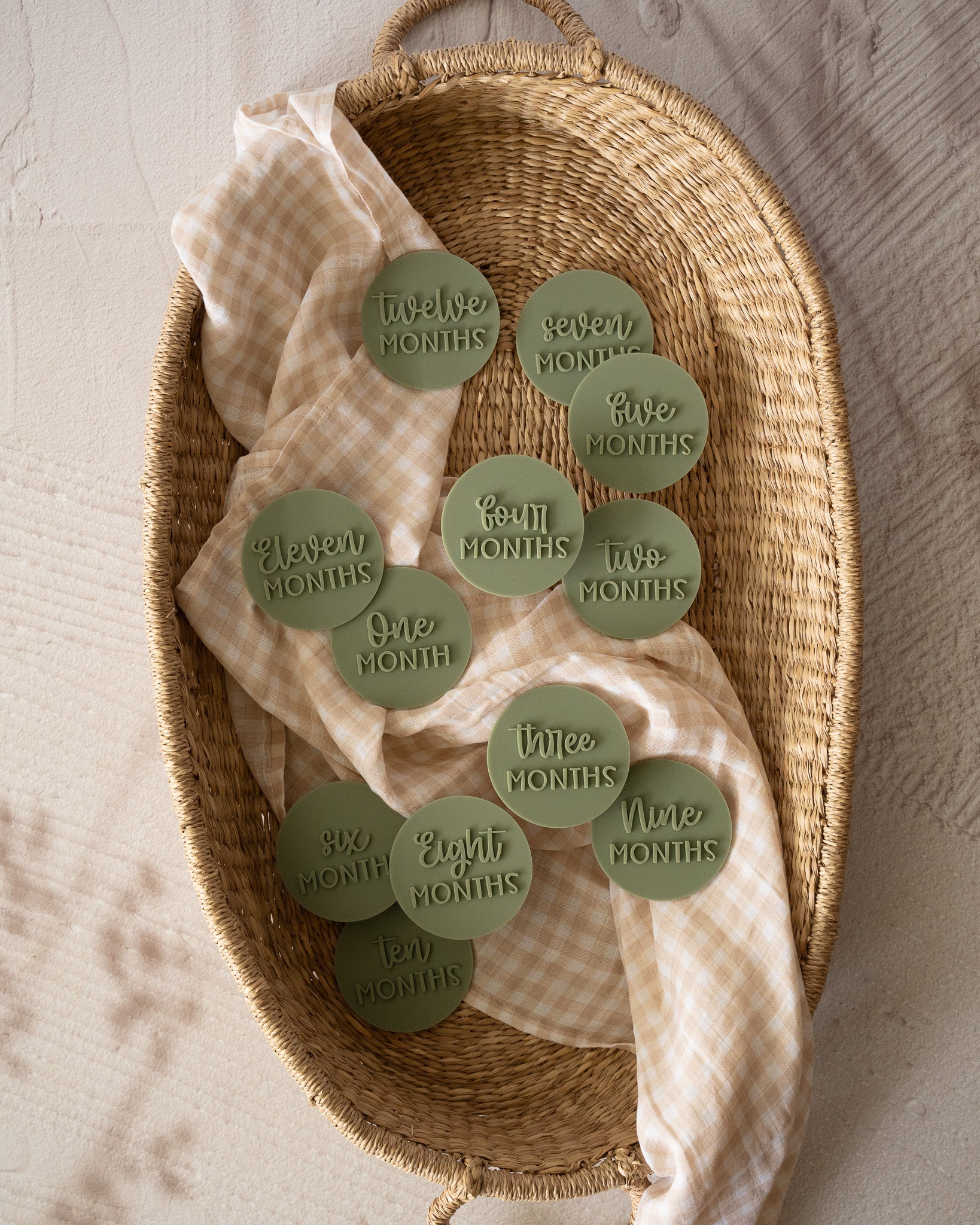 Acrylic Milestone discs (Playful Font)