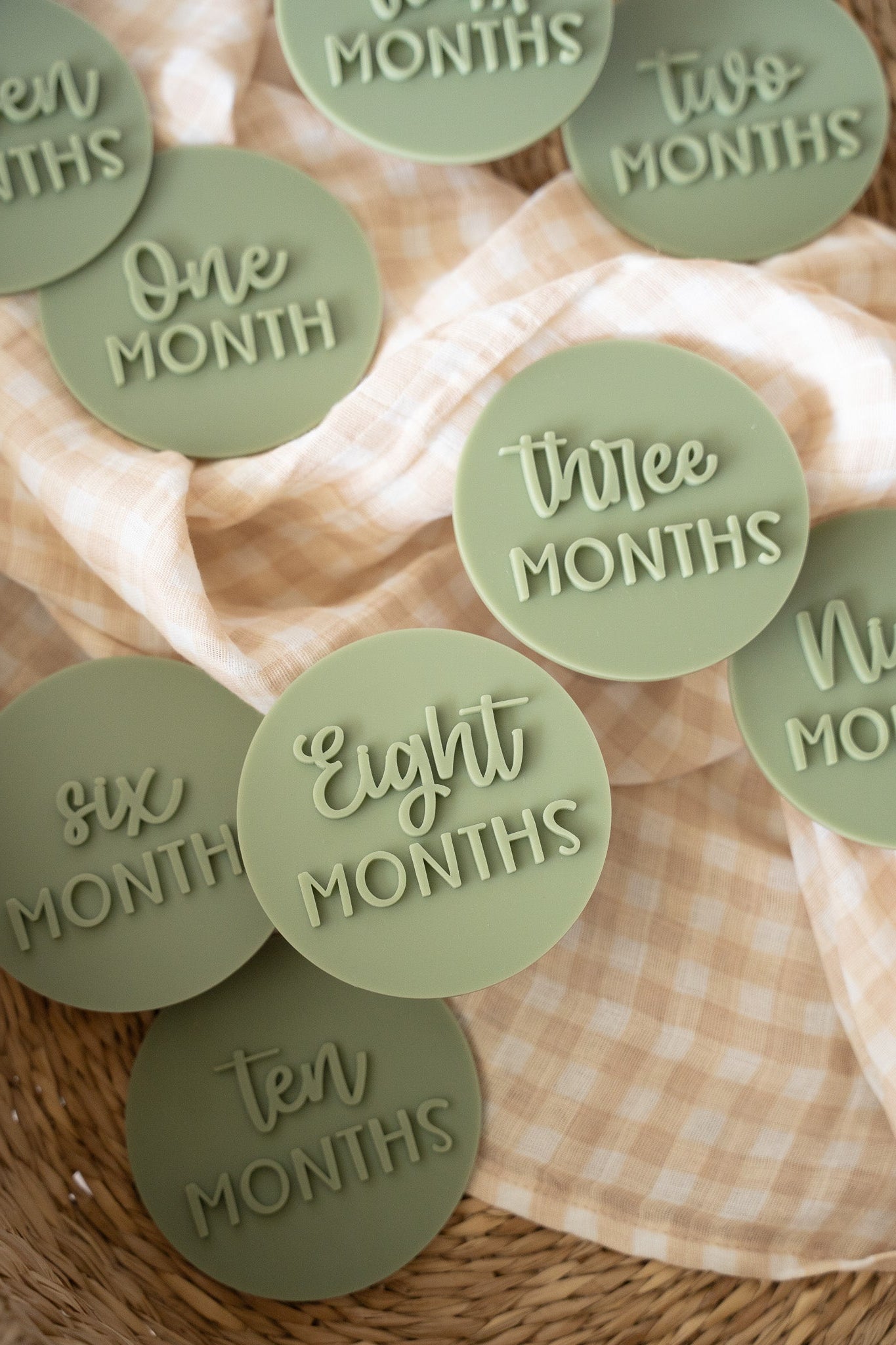 Acrylic Milestone discs (Playful Font)