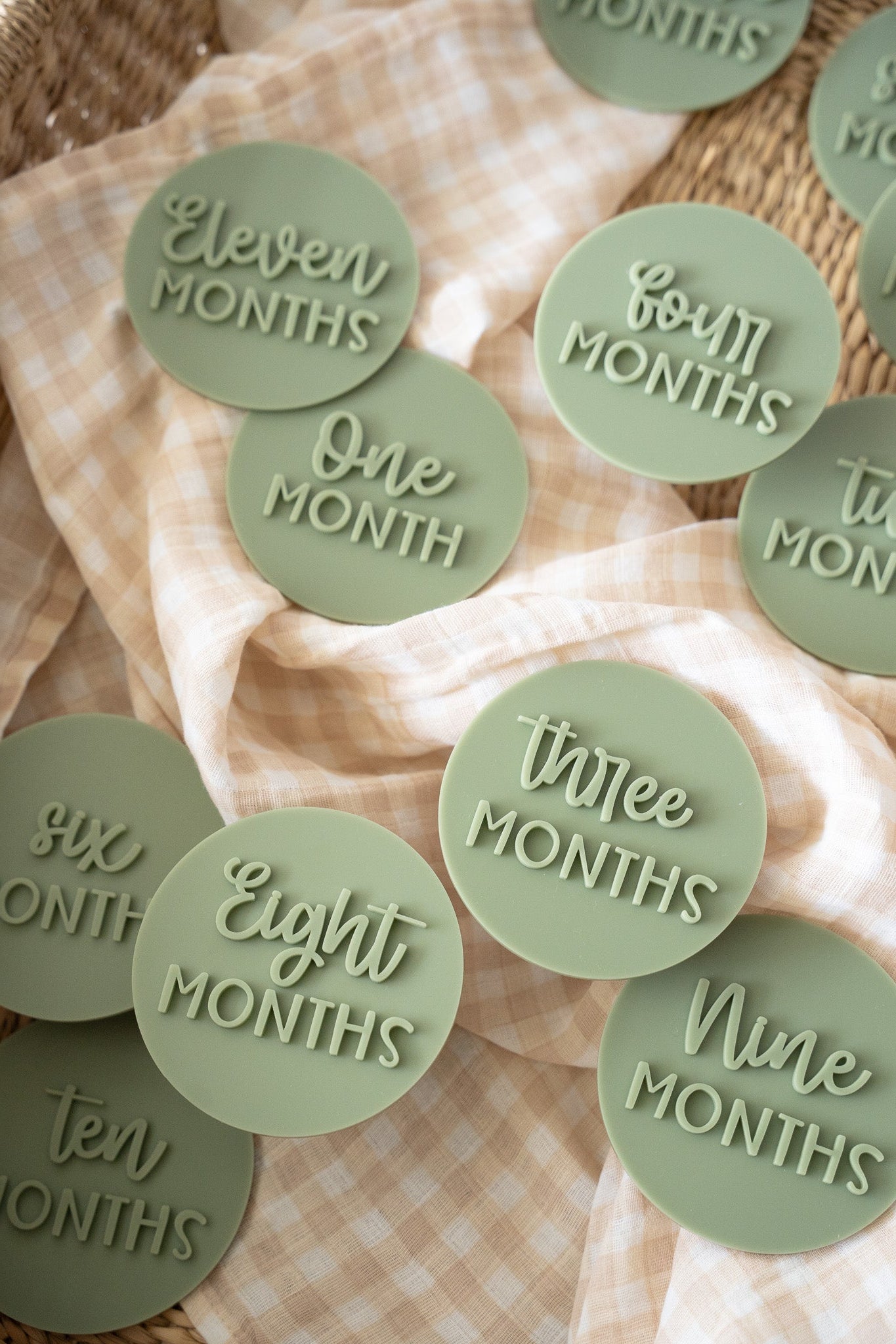 Acrylic Milestone discs (Playful Font)