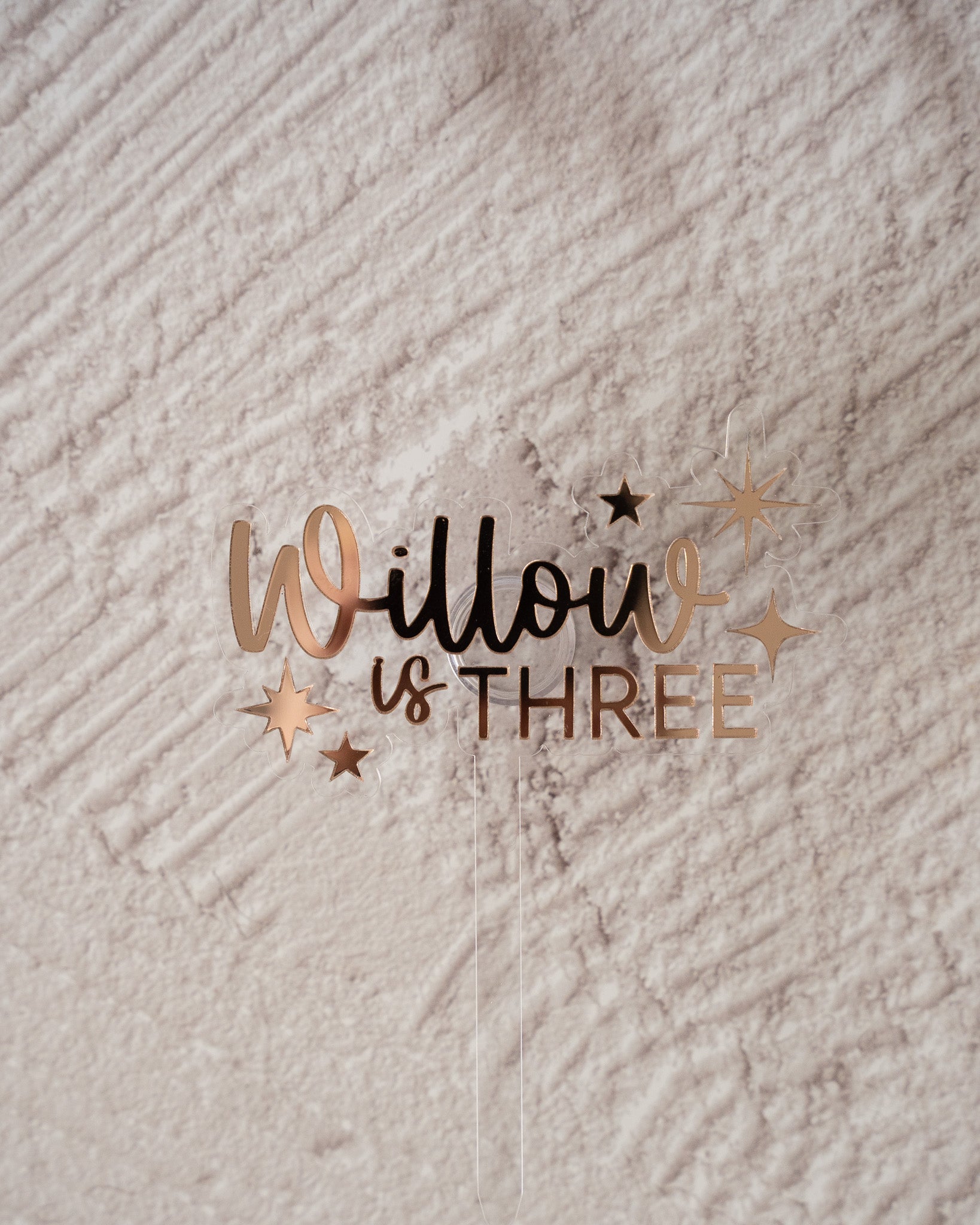 Cake Topper (Mirror/Colour on Clear)