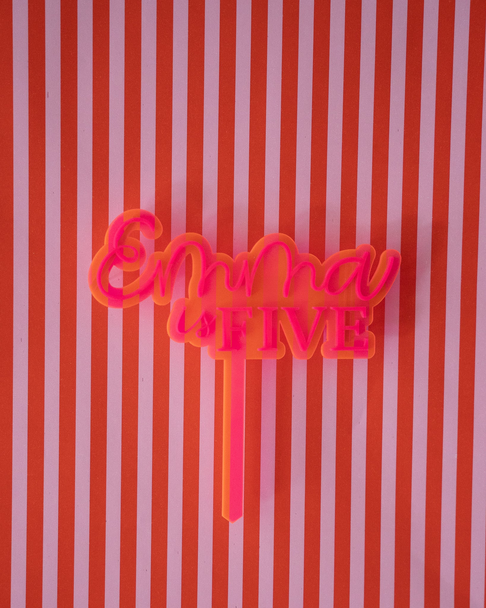 Neon Vibes! Cake topper