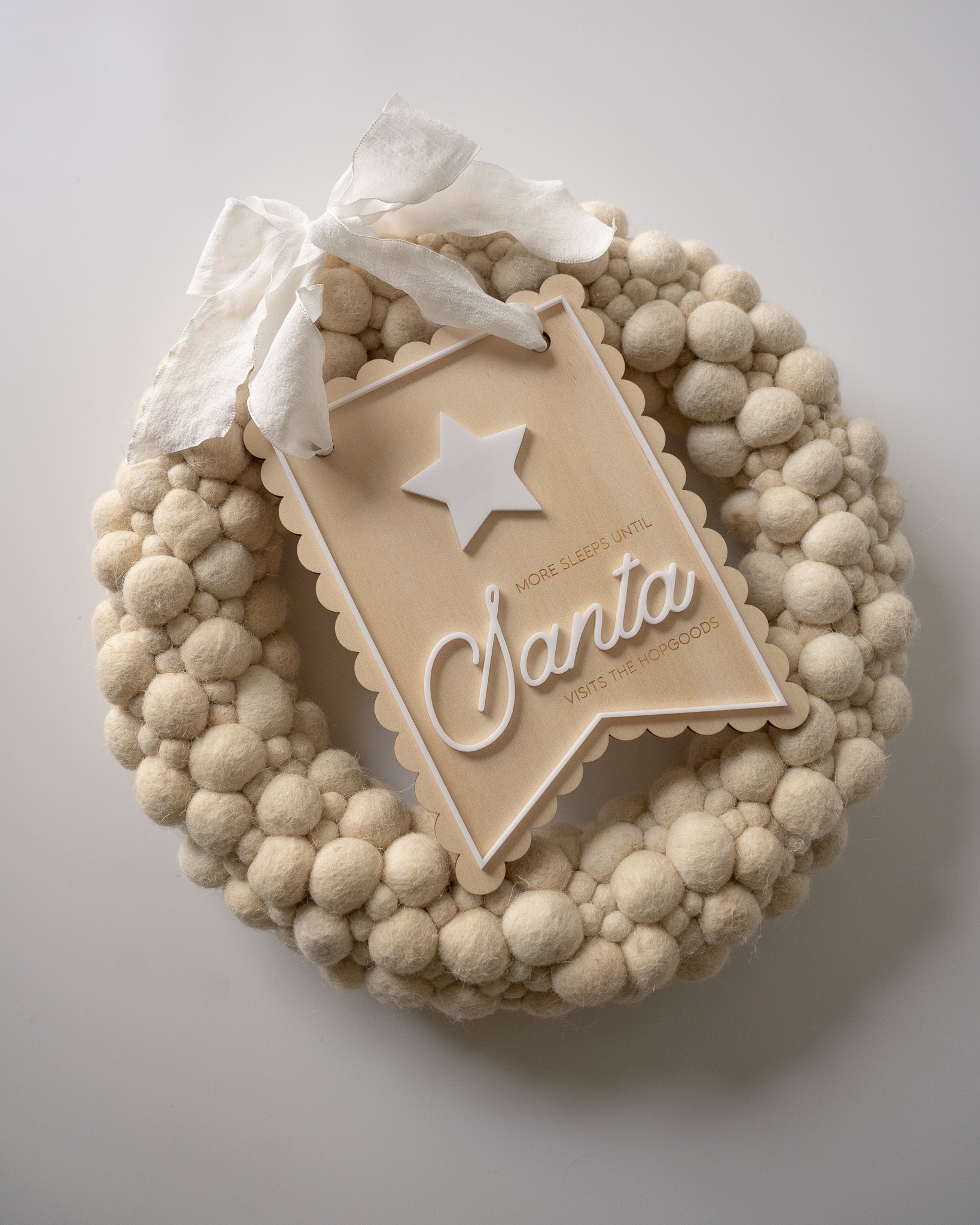 SANTA Count down plaque