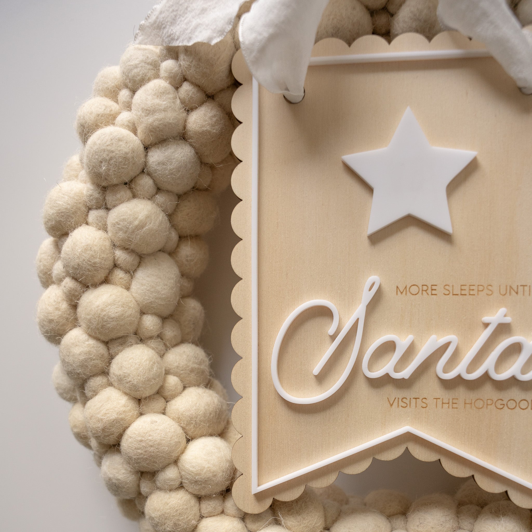 SANTA Count down plaque