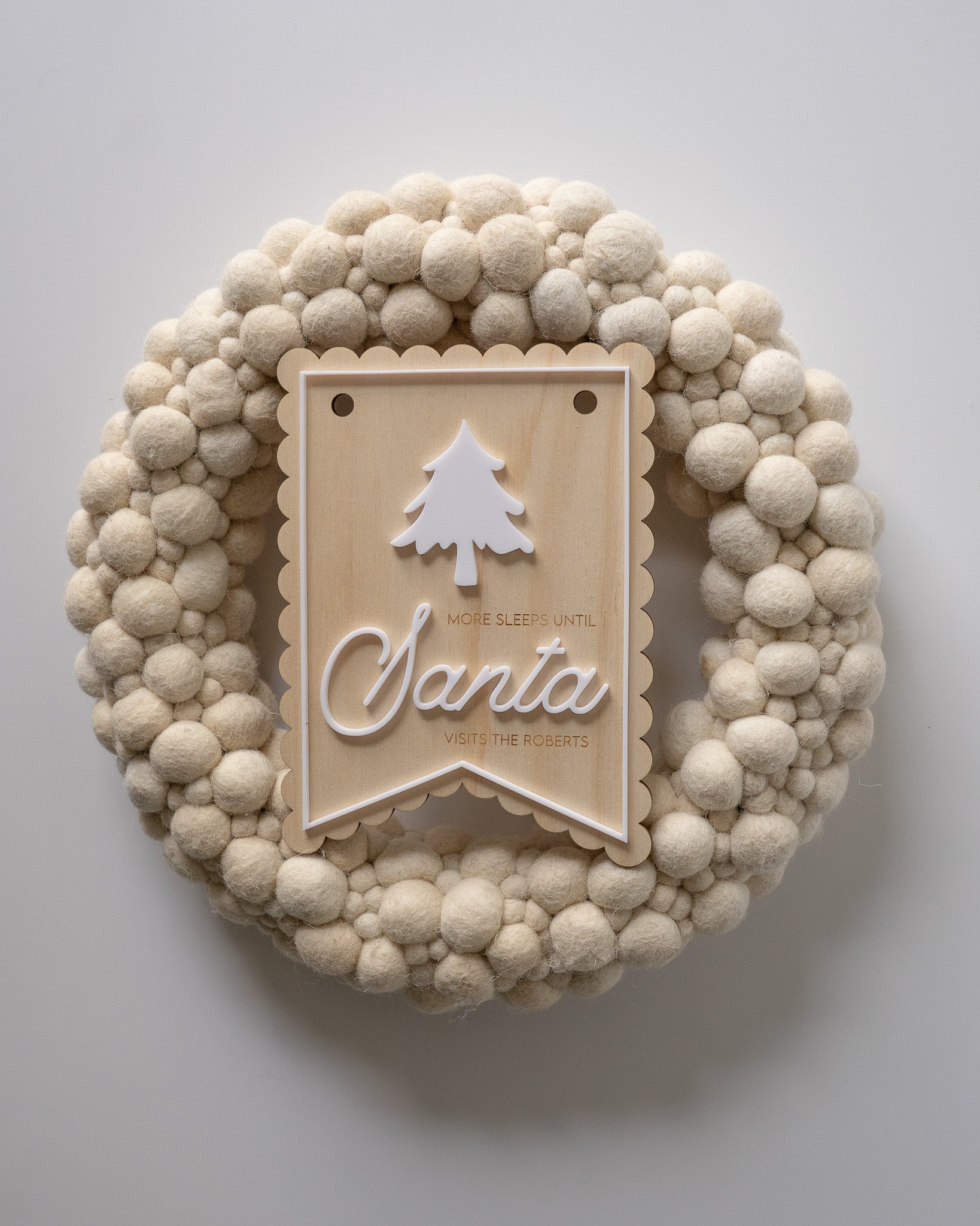 SANTA Count down plaque