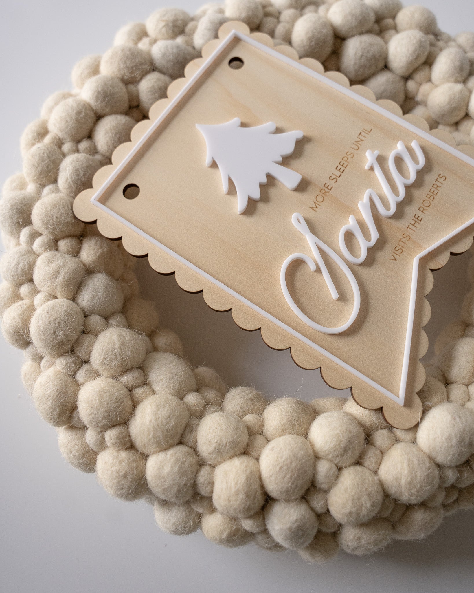 SANTA Count down plaque