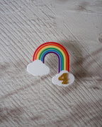 Rainbow cake topper