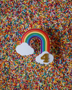 Rainbow cake topper
