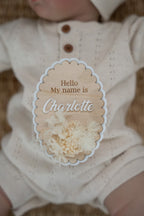 Floral Arrival Name Plaque
