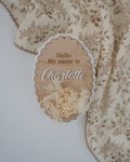 Floral Arrival Name Plaque