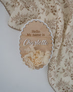 Floral Arrival Name Plaque