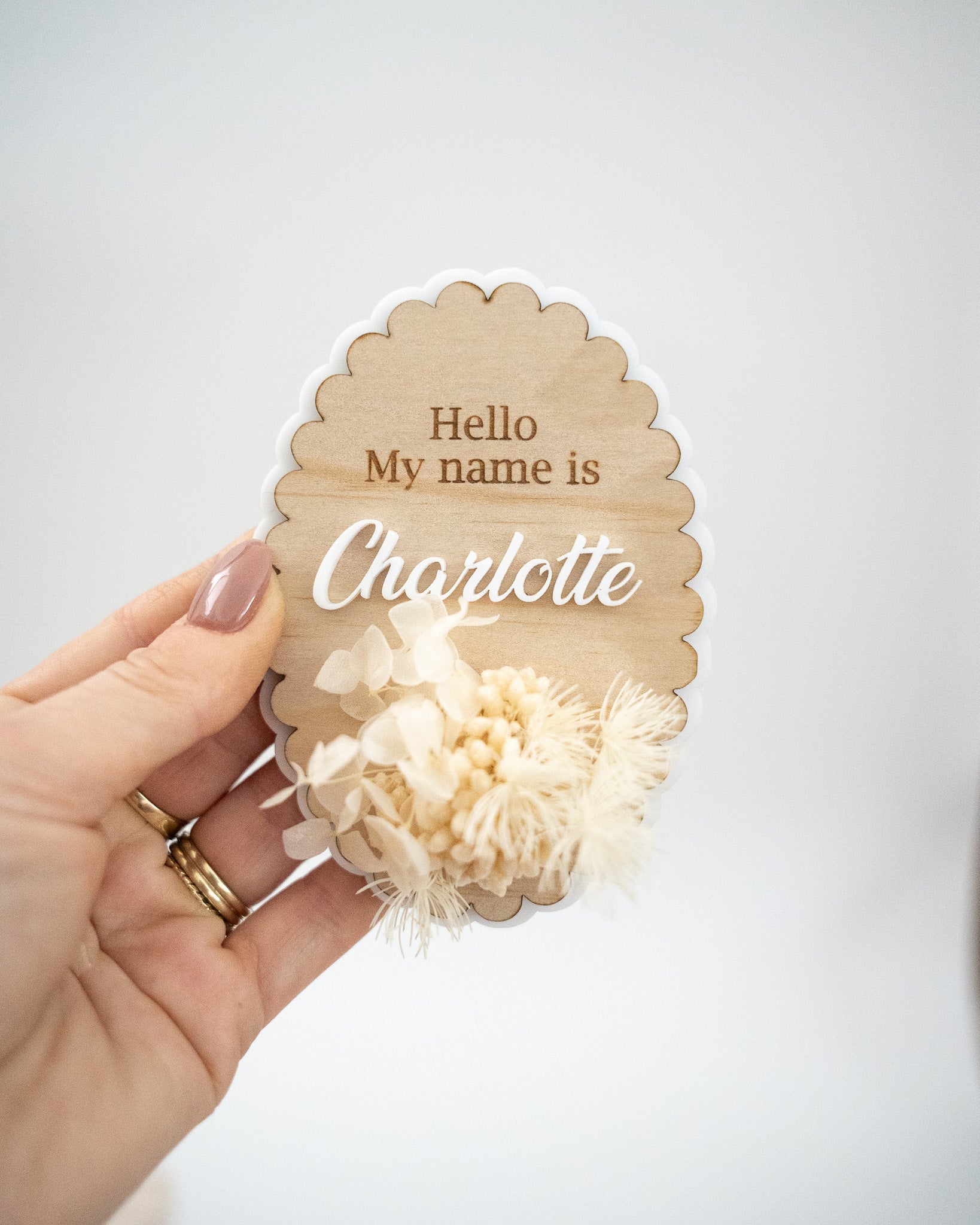 Floral Arrival Name Plaque