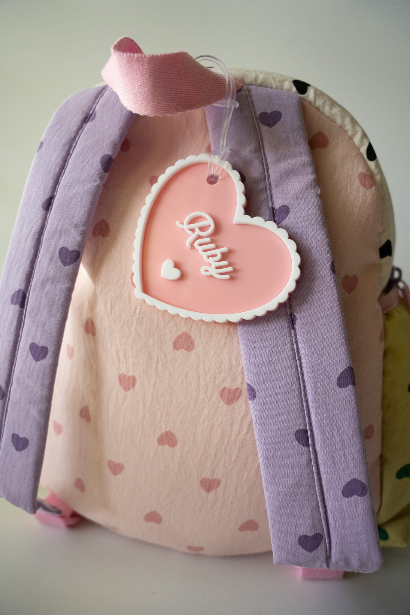 Scallop Heart Name Tag
