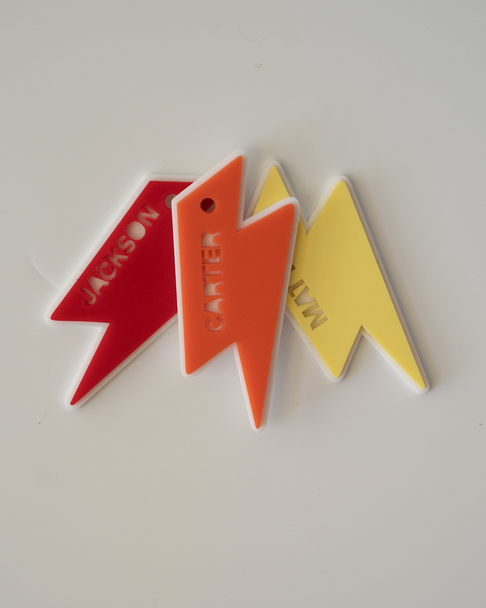 Personalised Lightning Bolt Name tag