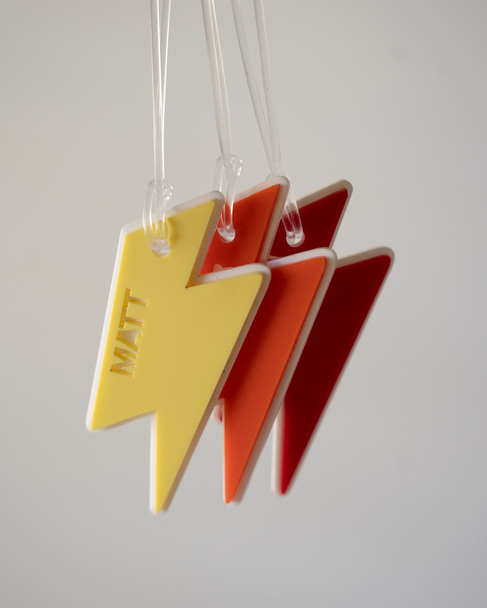 Personalised Lightning Bolt Name tag