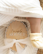 “I’VE SAFELY ARRIVED” BIRTH ANNOUNCEMENT PLAQUE