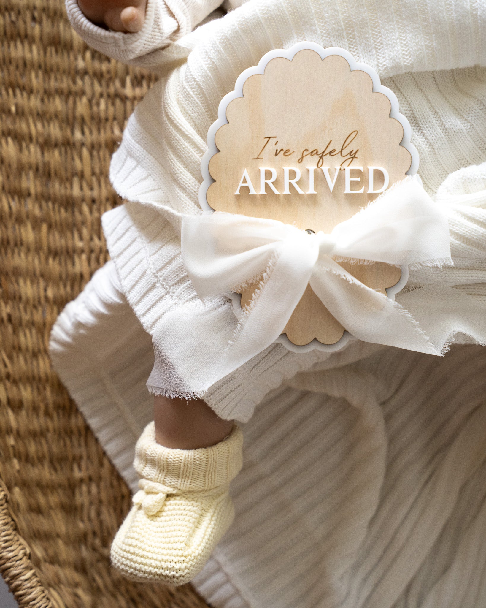 “I’VE SAFELY ARRIVED” BIRTH ANNOUNCEMENT PLAQUE