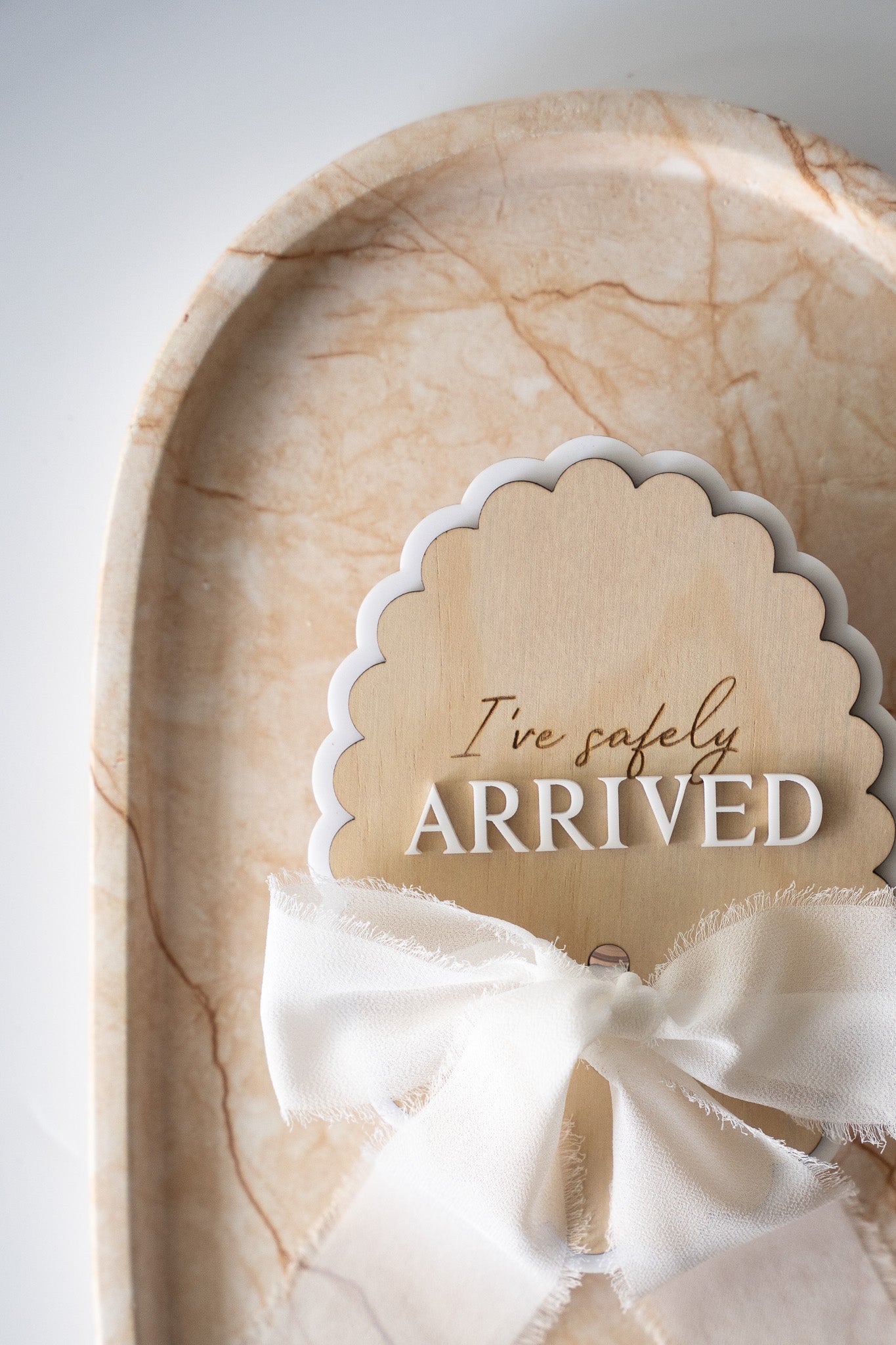 “I’VE SAFELY ARRIVED” BIRTH ANNOUNCEMENT PLAQUE