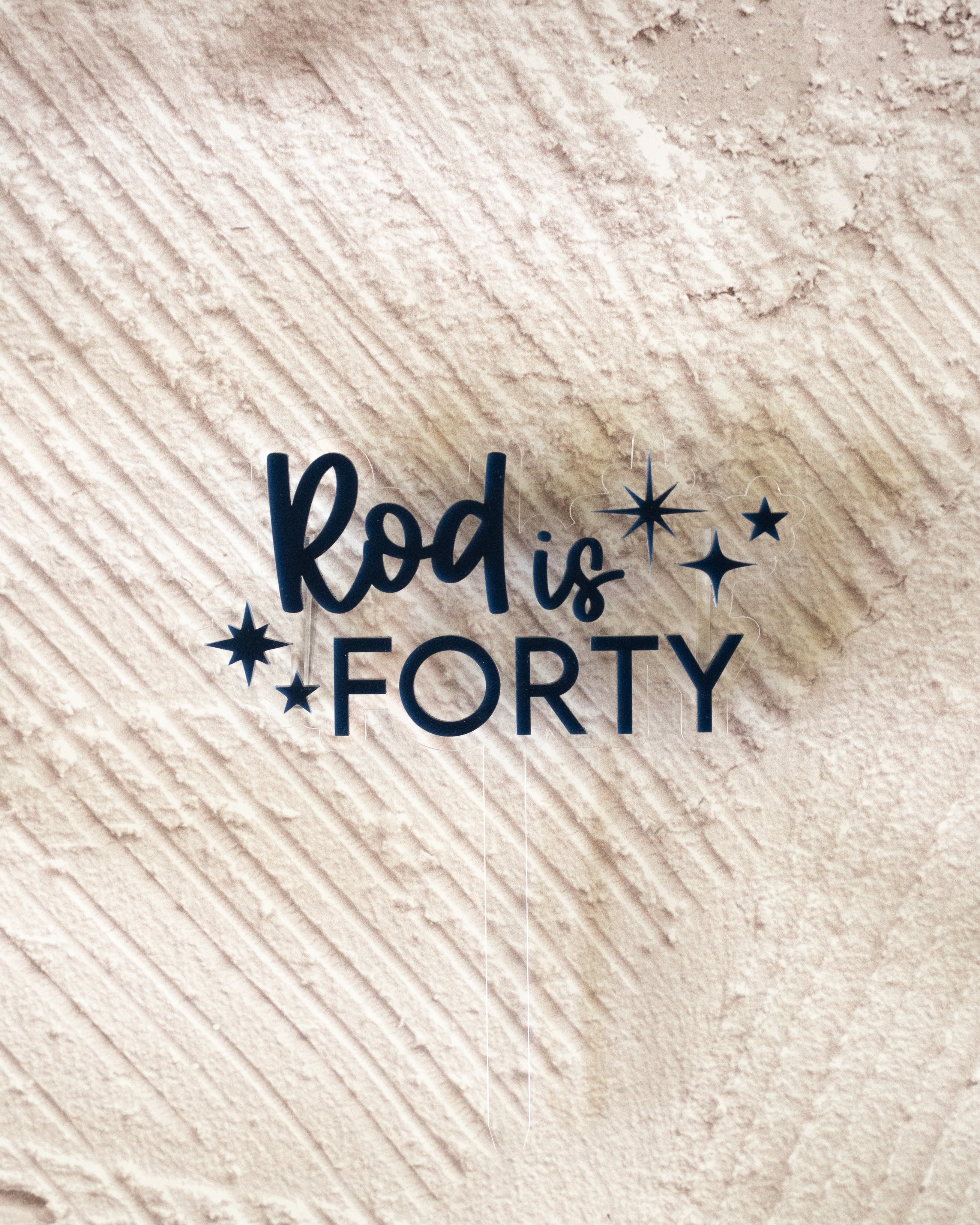 Cake Topper (Mirror/Colour on Clear)